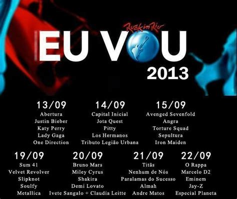 line up rock in rio 2013